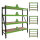 4x Industrieregal Milo 200x190x60cm steckbar, erweiterbar 4 Ebenen 4 Tonnen Schwerlastregal Regal
