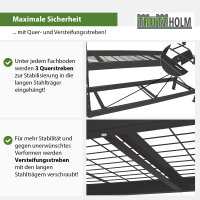 2x Schwerlastregal Enno 180x190x60 cm 3200 kg Stahl Stecksystem 4 Gitterböden Lagerregal Pickregal