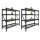 2x Schwerlastregal Enno 180x190x60 cm 3200 kg Stahl Stecksystem 4 Gitterböden Lagerregal Pickregal
