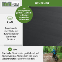 TRUTZHOLM 2x Auffahrrampe klappbar Alu 205 cm Traglast 680 kg Motorradrampe Rampe geriffelt schwarz