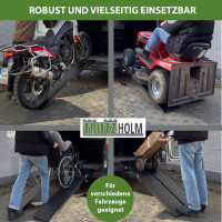 TRUTZHOLM 2x Auffahrrampe klappbar Alu 205 cm Traglast 680 kg Motorradrampe Rampe geriffelt schwarz