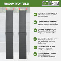 TRUTZHOLM 2x Auffahrrampe klappbar Alu 205 cm Traglast 680 kg Motorradrampe Rampe geriffelt schwarz