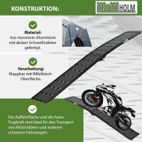 TRUTZHOLM 2x Auffahrrampe klappbar 226 cm Traglast 1360 kg Alu geriffelt Motorradrampe Verladerampe