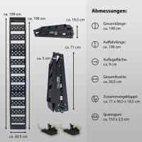 TRUTZHOLM 2x Auffahrrampe Alu 2-fach klappbar 199 cm Traglast 680 kg Verladerampe gelocht schwarz