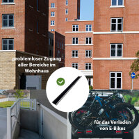 TRUTZHOLM 1x Auffahrschiene 183 cm 50 kg Alu grau starr Anti-Rutsch Beschichtung E-Bike kleine Mofas