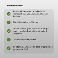 Handpackzange Packzange Holzzange Handhebehaken Sappie Holzgreifer Forstzange
