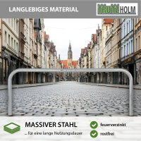 Absperrbügel 200 x 75 cm Stahl feuerverzinkt Ø 60 mm zum Einbetonieren Fahrradanlehnbügel