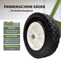 Plattenwagen Stahl Tragkraft 300 kg gummierte Auflage Vollgummiräder Plattentransportwagen in Grün