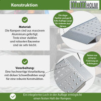 TRUTZHOLM 2x Auffahrrampe Alu Traglast 540 kg Länge 100 cm Breite 28 cm Verladerampe gelocht