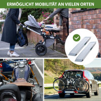 TRUTZHOLM 2x Auffahrrampen Alu 150 cm Traglast 540 kg gelochte Oberfläche Verladerampe Motorrad