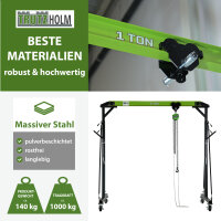 Portalkran mit Laufkatze Tragkraft 1 t Stahl Hubhöhe 2400 - 3600 mm Durchfahrtsbreite Kran 2400 mm