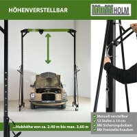 Portalkran mit Laufkatze Tragkraft 1 t Stahl Hubhöhe 2400 - 3600 mm Durchfahrtsbreite Kran 2400 mm