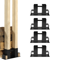 Holzstapelhilfe 4er Set Halterung 34 x 10 cm lackierter...