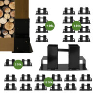 Holzstapelhilfe Halterung 34 x 10 cm lackierter Stahl...