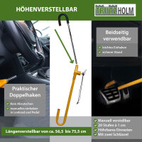 Lenkradkralle Pedalschloss universal Diebstahlsicherung 56,5 – 75,5 cm Auto Wegfahrsperre Lenkradschloß