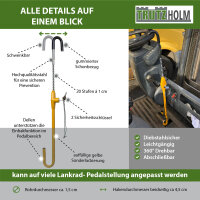 Lenkradkralle Pedalschloss universal Diebstahlsicherung 56,5 – 75,5 cm Auto Wegfahrsperre Lenkradschloß