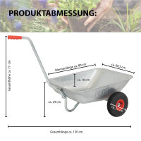 Schubkarre Einhandkarre Traglast 100 kg Volumen 75 L Luftreifen Friedhofskarre Gartenkarre