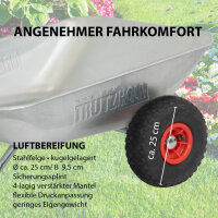 Schubkarre Einhandkarre Traglast 100 kg Volumen 75 L Luftreifen Friedhofskarre Gartenkarre