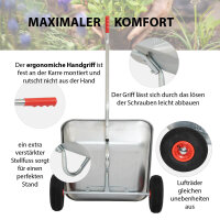 Schubkarre Einhandkarre Traglast 100 kg Volumen 75 L Luftreifen Friedhofskarre Gartenkarre