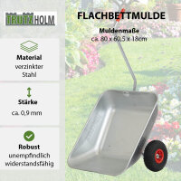 Schubkarre Einhandkarre Traglast 100 kg Volumen 75 L Luftreifen Friedhofskarre Gartenkarre