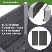 Übertopf 57x 57x 56,5 cm 135 Liter Holzoptik langlebig Pflanzkasten Pflanzkübel Alu Profile zeitlos