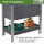 Hochbeet mit Ablage 79x46x74 cm 65 Liter Holzoptik robust witterungsbeständig Kräuterbeet Anthrazit
