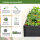 Hochbeet Beeteinfassung mit Wühlmausgitter 100x100x28,5 cm ca. 260 Liter Holzoptik robust stabil Komposter