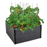 Hochbeet Beeteinfassung mit Wühlmausgitter 100x100x56 cm ca. 516 Liter Holzoptik Komposter