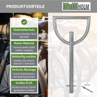 Fahrradanlehnbügel 115 x 56 cm Stahl feuerverzinkt Ø 60 mm zum Einbetonieren Fahrradständer Typ D