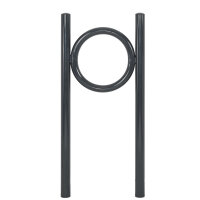 Fahrradanlehnbügel 115 x 52 cm Stahl feuerverzinkt pulverbeschichtet Ø 60 mm einbetonieren Anthrazit Typ O