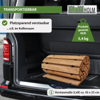 2x Holzpfad ausrollbar 250x43x2 cm rustikales Tannenholz Anti-Rutsch Oberfläche wetterfester Holzweg