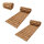 2x Holzpfad ausrollbar 250x43x2 cm rustikales Tannenholz Anti-Rutsch Oberfläche wetterfester Holzweg