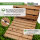 2x Holzpfad ausrollbar 250x43x2 cm rustikales Tannenholz Anti-Rutsch Oberfläche wetterfester Holzweg