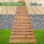 2x Holzpfad ausrollbar 250x43x2 cm rustikales Tannenholz Anti-Rutsch Oberfläche wetterfester Holzweg