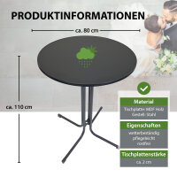 2x Stehtisch klappbar Ø 80 cm Höhe 110 cm Stahl Gastrotisch Partytisch Bistrotisch in Anthrazit