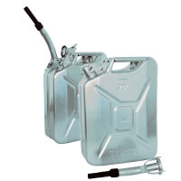 2x Metallkanister silber 20Liter inkl. Ausgießer +...