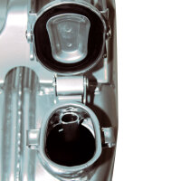 2x Metallkanister silber 20Liter inkl. Ausgießer + Halter Benzin Diesel