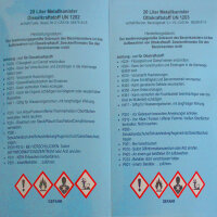 2x Metallkanister silber 20Liter inkl. Ausgießer + Halter Benzin Diesel