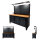 Werkstattwand Profiline XL 200 x 73 cm Stahl massive Holzarbeitsplatte LED Steckdosen Lochwand
