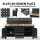 Werkstattwand Profiline XL 200 x 73 cm Stahl massive Holzarbeitsplatte LED Steckdosen Lochwand