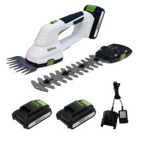 Akku Rasentrimmer 20 V 2-in-1 inkl. 2 x 2.0Ah Akku 10 cm...