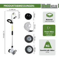 Akku Fugenreiniger 20V inkl. 2 x Akku 2.0Ah wechselbare Fugenbürsten Teleskopstiel