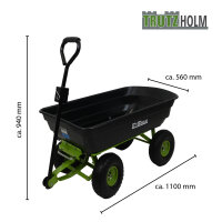 Gartenwagen kippbar 300 kg Transportwagen mit Luftreifen 75 L Kunststoffwanne Handwagen Hof Garten