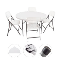 TRUTZHOLM Campingset rund Klapptisch rund Ø 120 cm...
