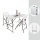 TRUTZHOLM Campingset eckig Klapptisch 120x60 cm mit 2 Klappstühlen Kunststoff / Stahl pulverbeschichtet Campingtisch Partytisch