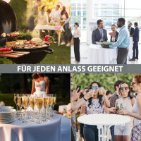10x Stehtisch klappbar Ø 70 cm Höhe 110 cm Stahl Gastrotisch Partytisch Bistrotisch in Weiß