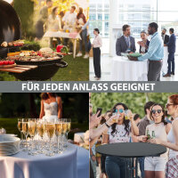 10x Stehtisch klappbar Ø 70 cm Höhe 110 cm Stahl Gastrotisch Partytisch Bistrotisch in Anthrazit
