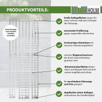 TRUTZHOLM Auffahrrampe 3-teilig klappbar 305 cm Alu grau Motorradrampe Verladerampe Pickup Rampe