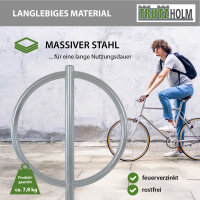 Fahrradanlehnbügel 115 x 76 cm Stahl feuerverzinkt Ø 60 mm zum Einbetonieren Fahrradständer Typ O