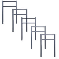 5x Fahrradanlehnbügel 115 x 75 cm Stahl Ø 60 mm mit Knieholm feuerverzinkt pulverbeschichtet Typ H